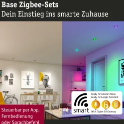LED Einbauleuchte Smart Home Zigbee 3.0 - Base Basisset schwenkbar