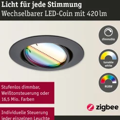 LED Einbauleuchte Smart Home Zigbee 3.0 - Base Basisset schwenkbar