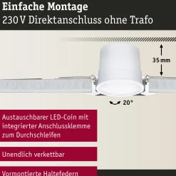 LED Einbauleuchte Smart Home Zigbee 3.0 - Base Basisset schwenkbar