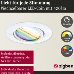 LED Einbauleuchte Smart Home Zigbee 3.0 - Base Basisset schwenkbar