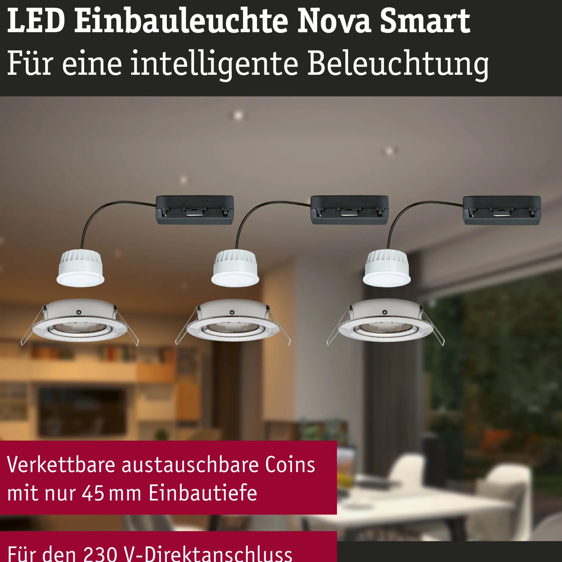 LED Einbauleuchte Smart Home Zigbee 3.0 - Nova