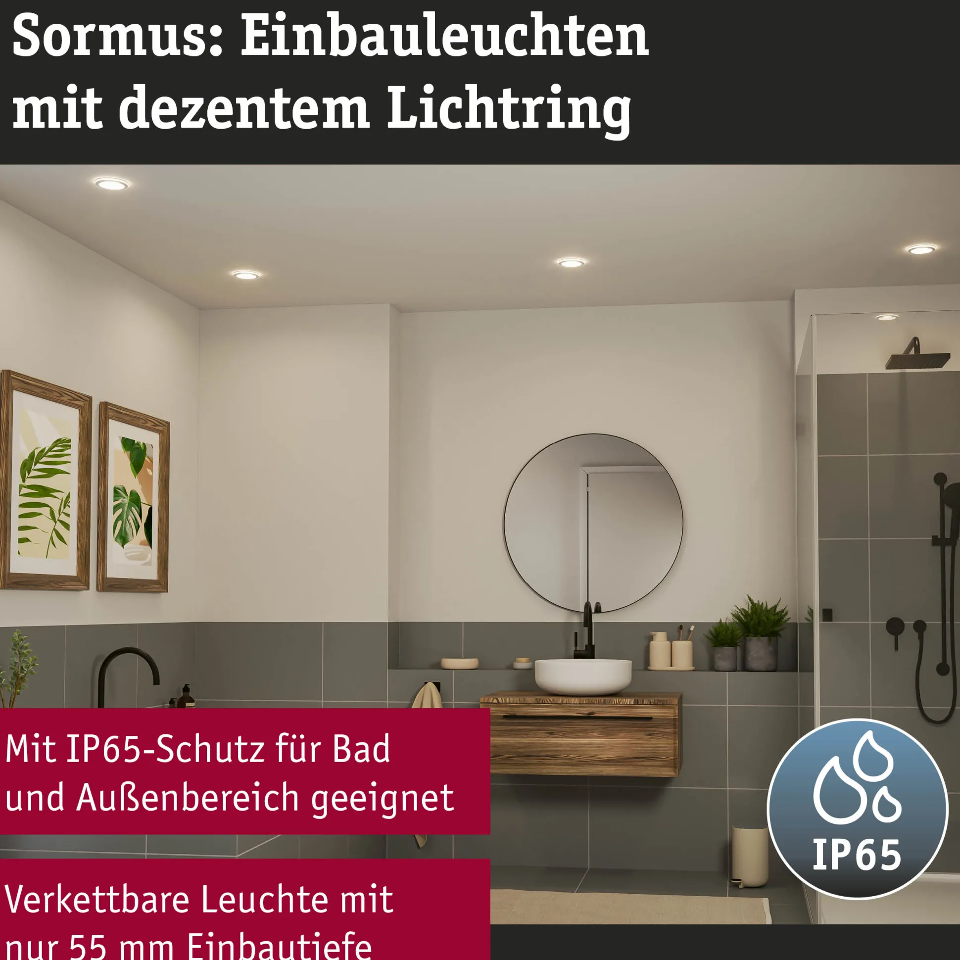 LED Einbauleuchte - Sormus 3er-Set