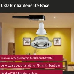 LED Einbauleuchte 3-Step-Dim - Base Basisset schwenkbar