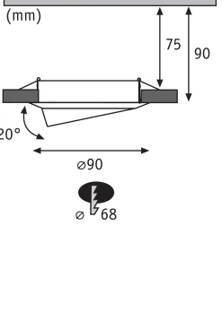 LED Einbauleuchte 3-Step-Dim - Base Basisset schwenkbar
