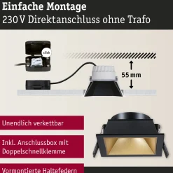 LED Einbauleuchte 3-Step-Dim - Cole 3er-Set