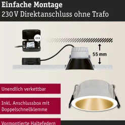 LED Einbauleuchte 3-Step-Dim - Cole 6er-Set