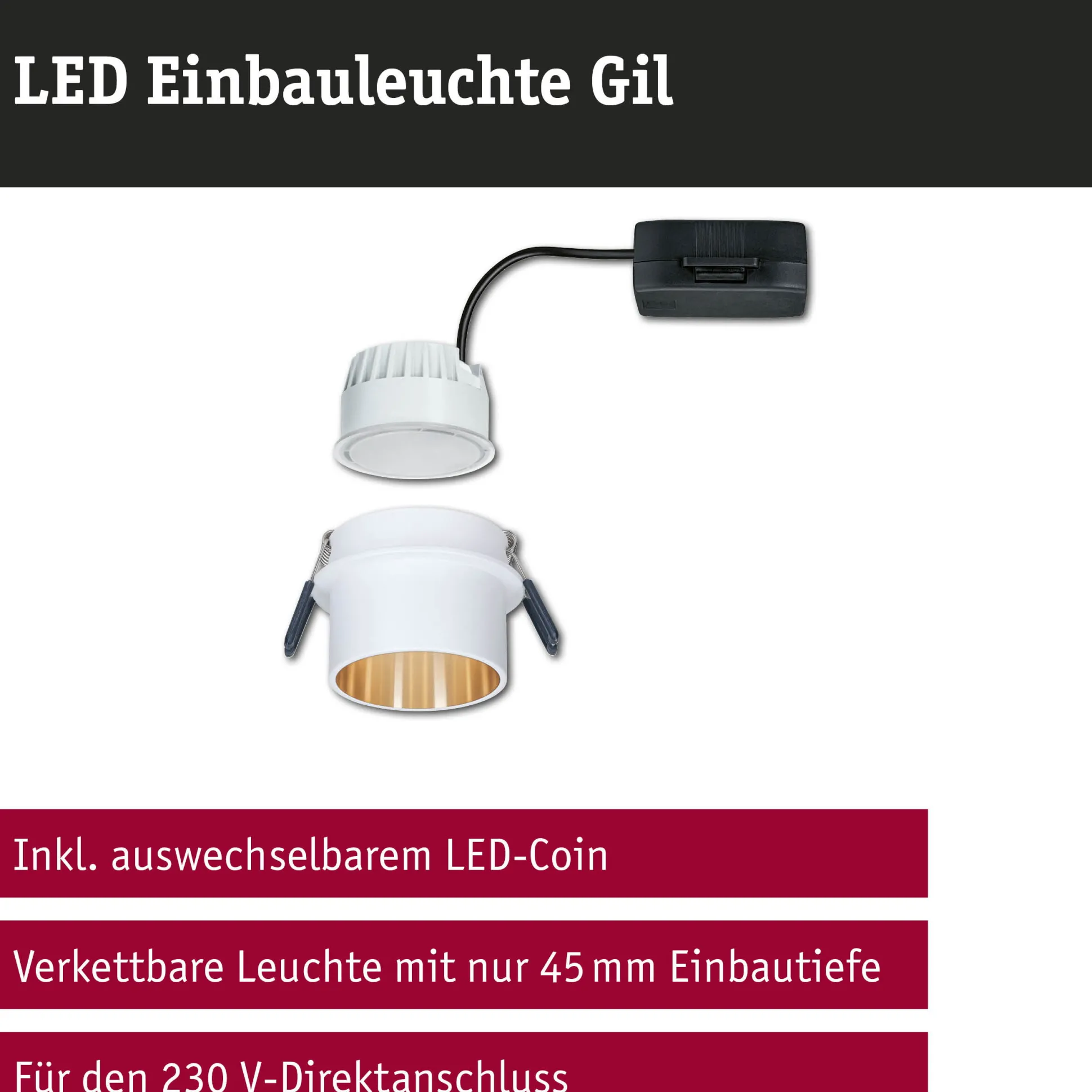 LED Einbauleuchte 3-Step-Dim - Gil