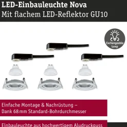 LED Einbauleuchte 3-Step-Dim - Nova GU10 Flat schwenkbar
