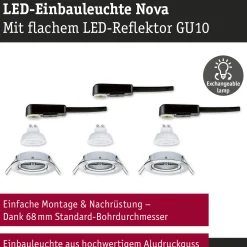 LED Einbauleuchte 3-Step-Dim - Nova GU10 Flat schwenkbar