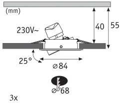 LED Einbauleuchte 3-Step-Dim - Nova GU10 Flat schwenkbar
