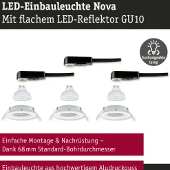 LED Einbauleuchte 3-Step-Dim - Nova GU10 Flat schwenkbar