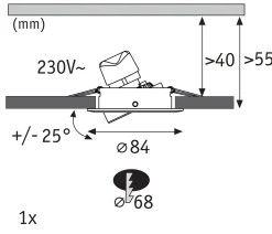 LED Einbauleuchte 3-Step-Dim - Nova GU10 Flat schwenkbar