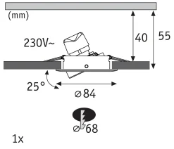 LED Einbauleuchte 3-Step-Dim - Nova GU10 Flat schwenkbar