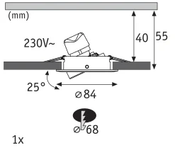 LED Einbauleuchte 3-Step-Dim - Nova GU10 Flat schwenkbar