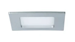 LED Einbaupanel - LED Einbaupanel IP44 eckig 115x115mm 6W 390lm 4000K Chrom matt