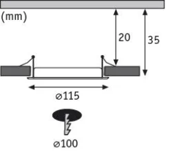 LED Einbaupanel - LED Einbaupanel IP44 rund 115mm 6W 390lm 4000K Weiß