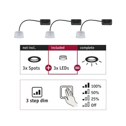 LED Modul Einbauleuchte 3-Step-Dim - Choose 3er-Set