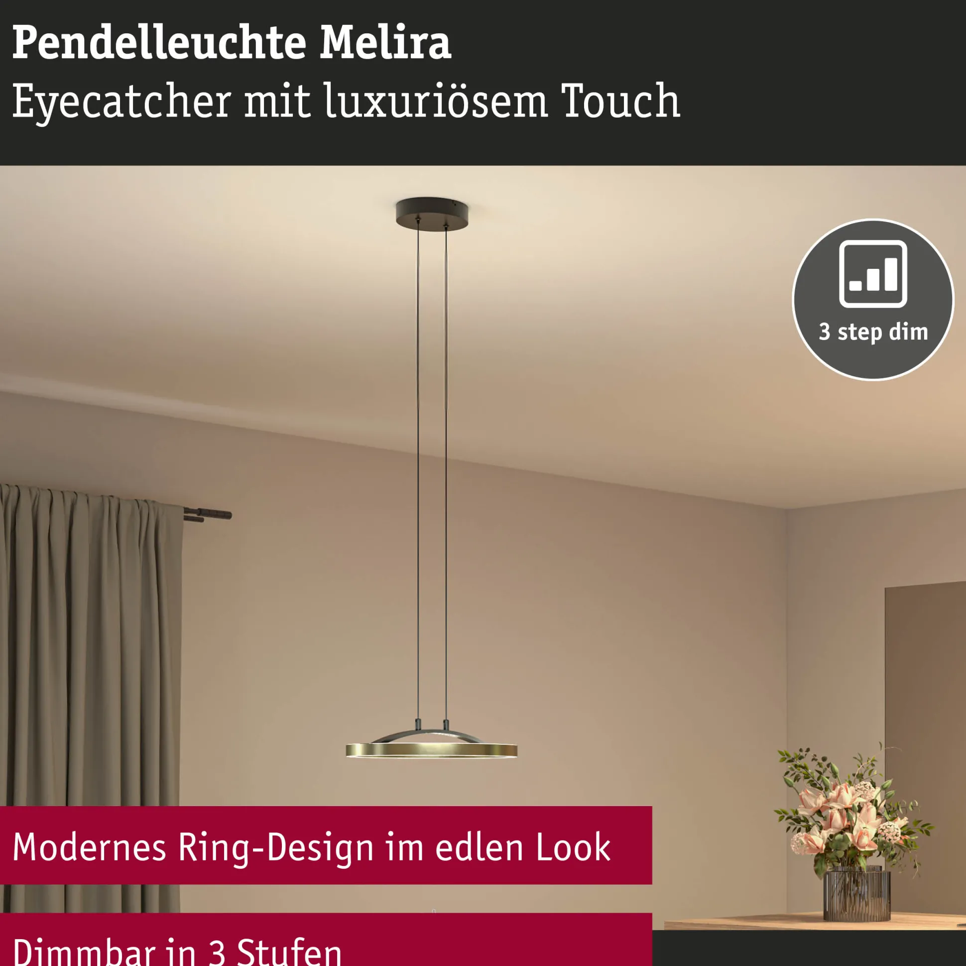 LED Pendelleuchte 3-Step-Dim - Melira