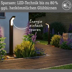 LED Pollerleuchte - Merano Dämmerungsgesteuerter Bewegungsmelder (HF)