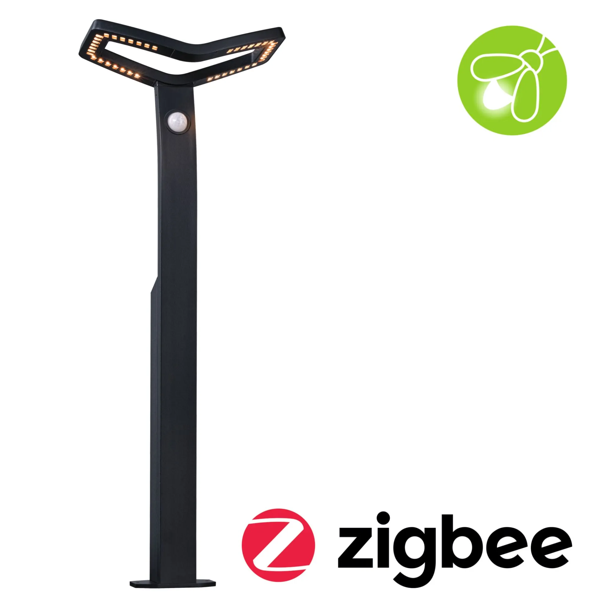 LED Pollerleuchte Smart Home Zigbee 3.0 - Alara Dämmerungsgesteuerter Bewegungsmelder (IR) insektenfreundlich