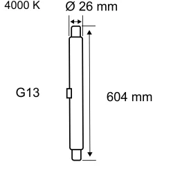 Leuchtstofflampe - Leuchtstofflampe G13 1350lm 18W 4000K Opal