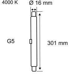 Leuchtstofflampe - Leuchtstofflampe G5 440lm 8W 4000K Opal