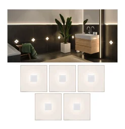 LumiTiles LED Fliesen - Square 5er-Set