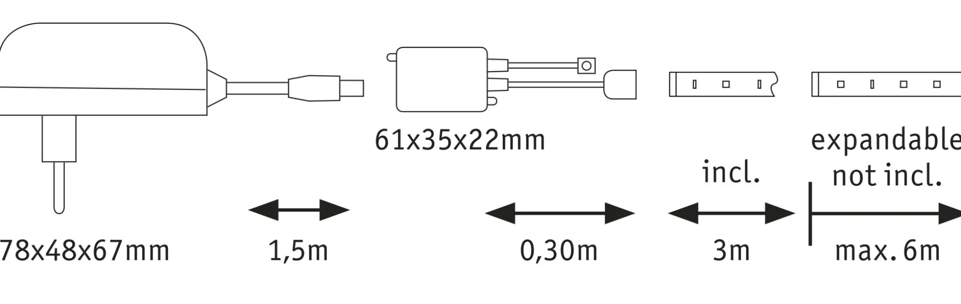 MaxLED 250 LED Strip - Basisset 3m Tunable White