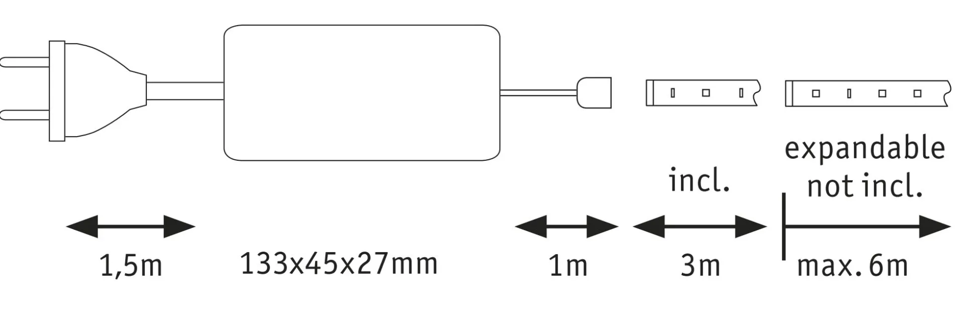 MaxLED 500 LED Strip - Basisset 3m Warmweiß