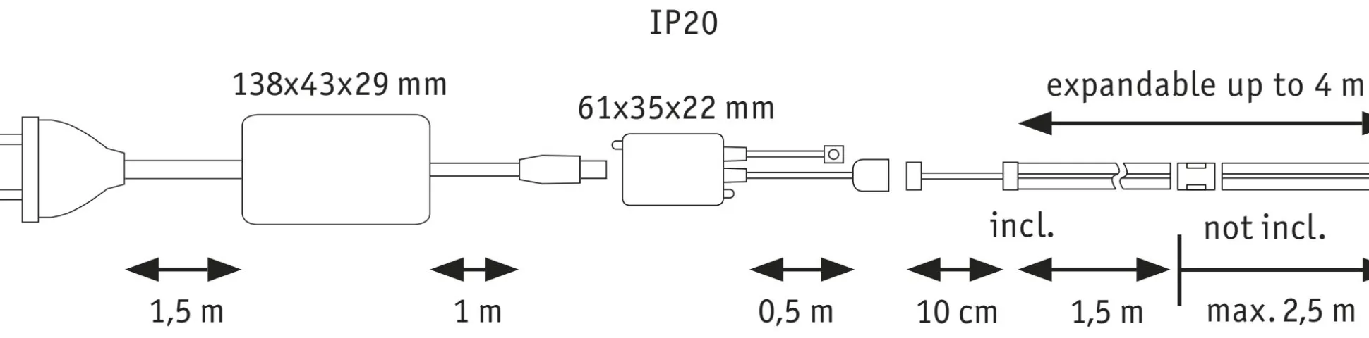 MaxLED 1000 LED Strip - Basisset 1,5m Tunable White
