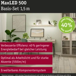 MaxLED 500 LED Strip - Basisset 1,5m Warmweiß