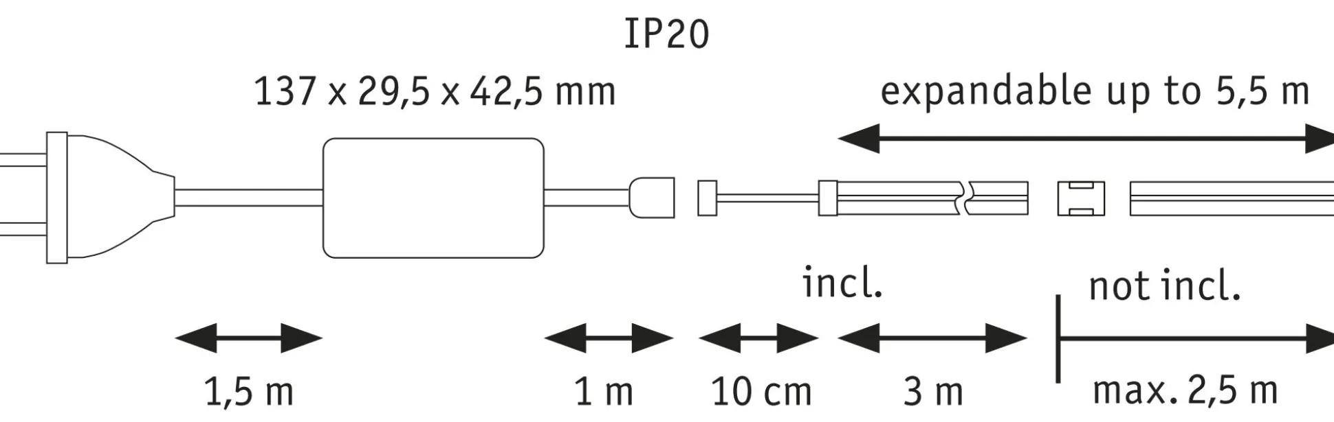 MaxLED 500 LED Strip - Basisset 3m 2700K