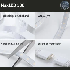 MaxLED 500 LED Strip - Einzelstrip 2,5m Tageslichtweiß