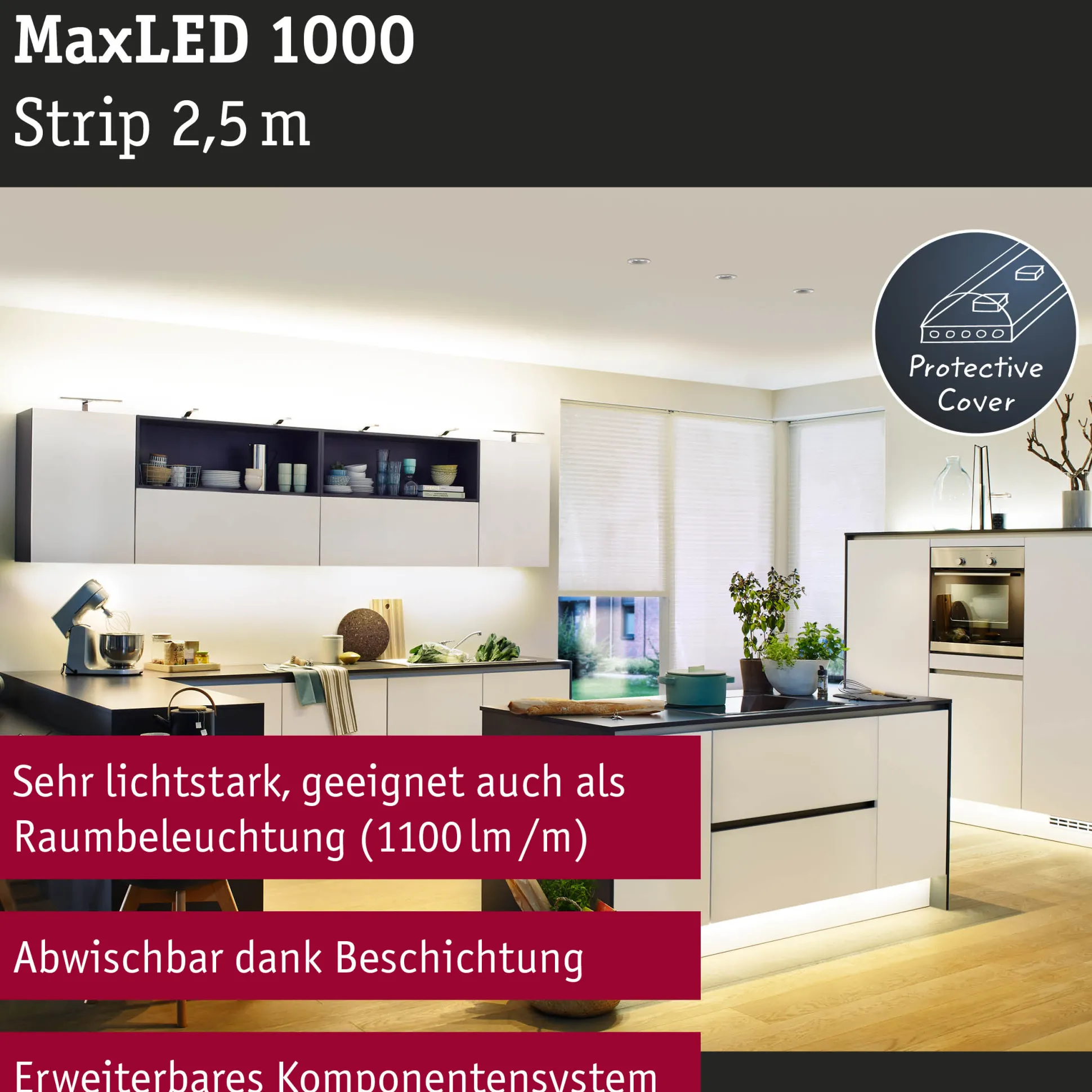 MaxLED 1000 LED Strip - Erweiterung 2,5m Warmweiß