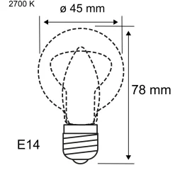 Modern Classic Edition Standard 230V - LED Tropfen Kopfspiegel E14