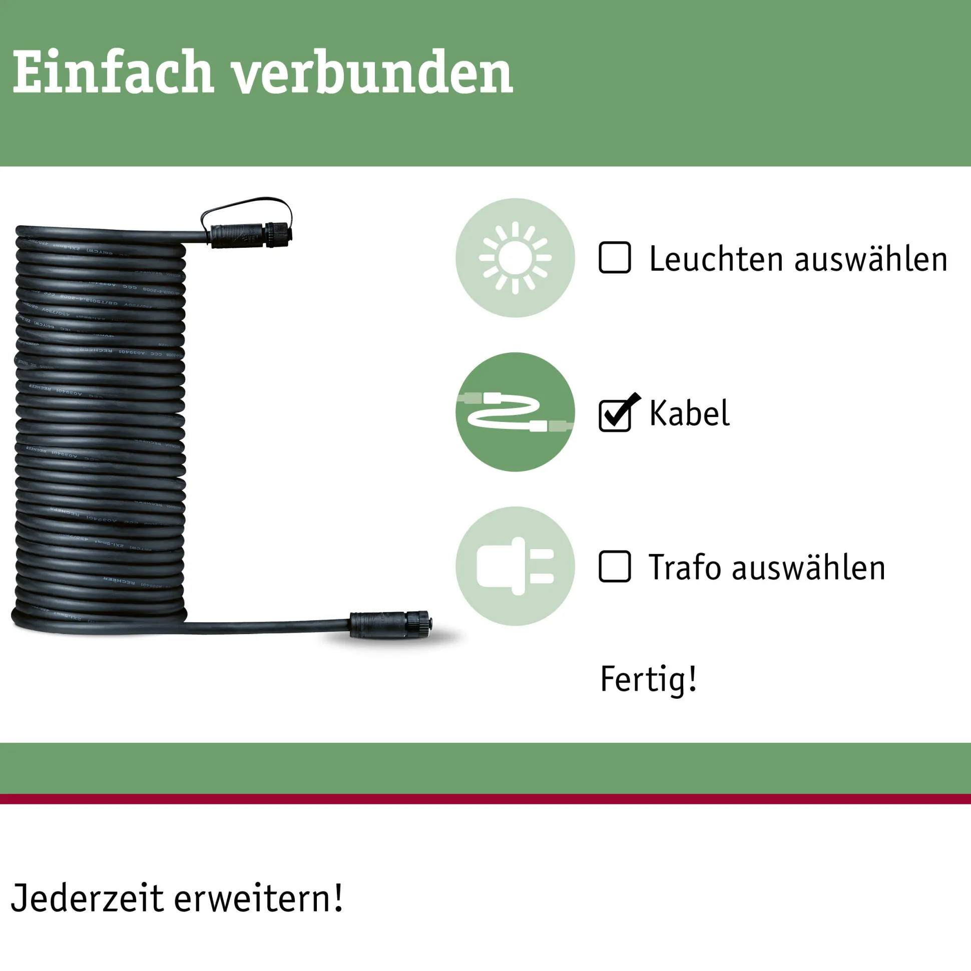 Plug & Shine Kabel - 10m