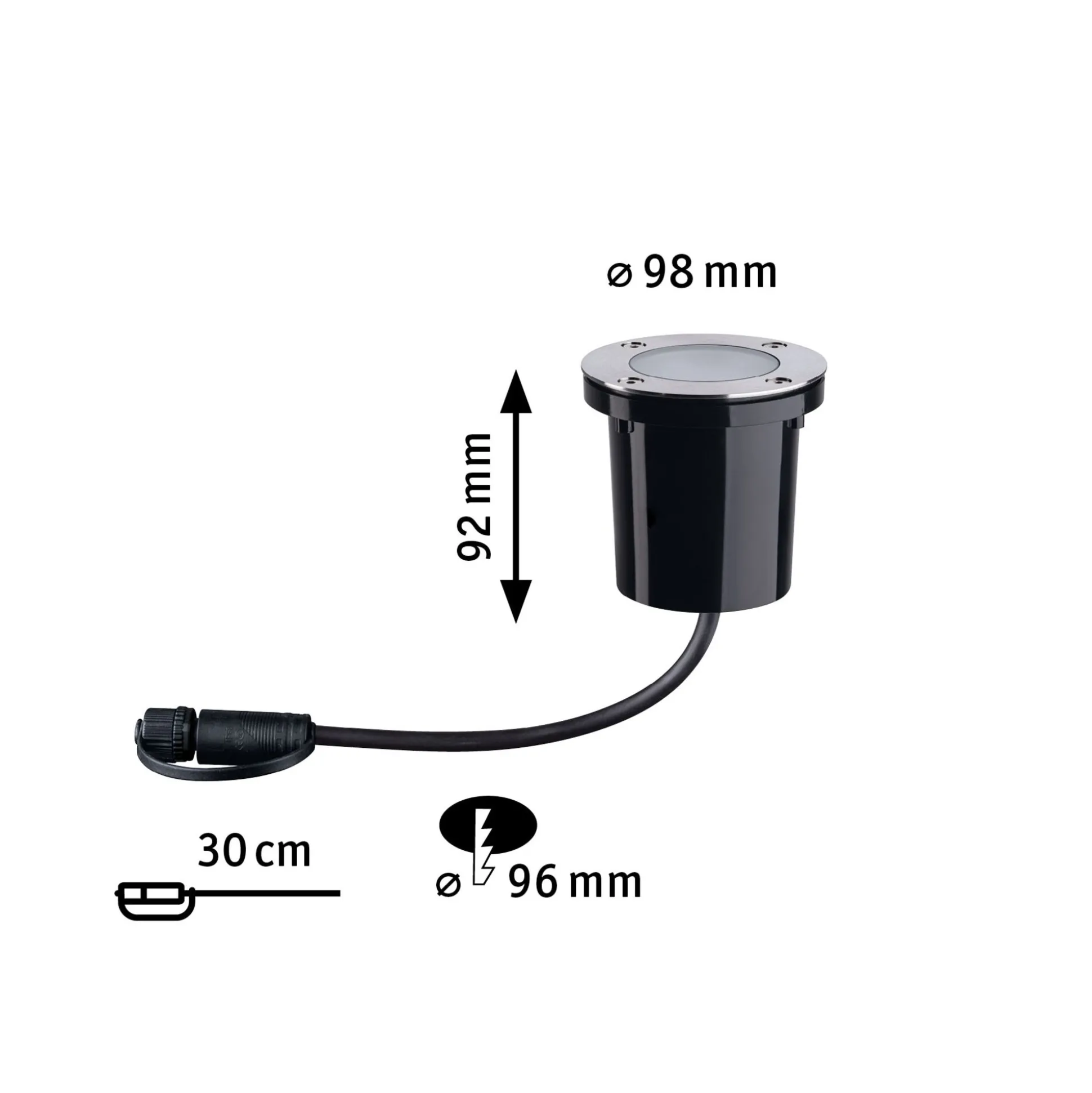 Plug & Shine LED Bodeneinbauleuchte Smart Home Zigbee 3.0 - Floor Einzelspot Insektenfreundlich