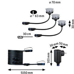 Plug & Shine LED Bodeneinbauleuchte - Floor Basisset Insektenfreundlich