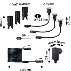 Plug & Shine LED Bodeneinbauleuchte - Floor Mini Basisset