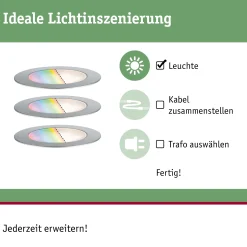 Plug & Shine LED Bodeneinbauleuchte Smart Home Zigbee 3.0 - Floor 3er-Set