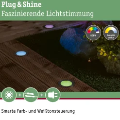 Plug & Shine LED Bodeneinbauleuchte Smart Home Zigbee 3.0 - Floor 3er-Set