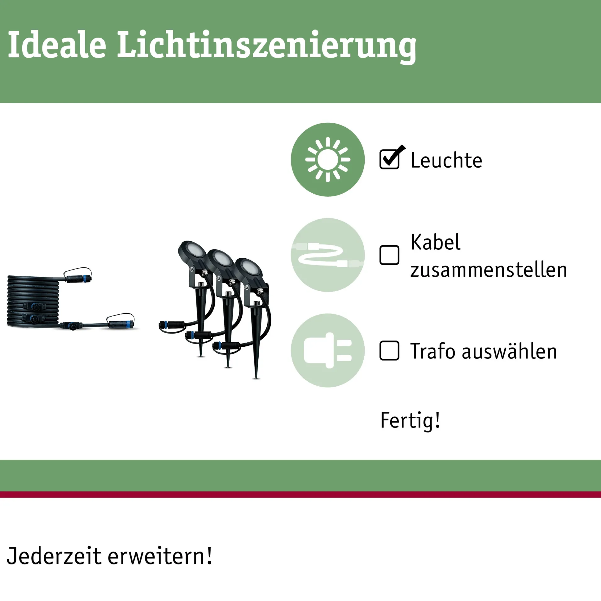 Plug & Shine LED Gartenstrahler - Sting Erweiterungsset