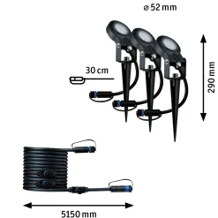 Plug & Shine LED Gartenstrahler - Sting Erweiterungsset