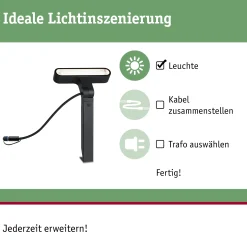 Plug & Shine LED Gartenstrahler - Ito Einzelspot Horizontale Ausrichtung