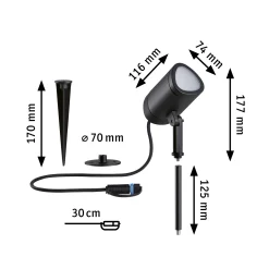Plug & Shine LED Gartenstrahler Smart Home Zigbee 3.0 - Shira