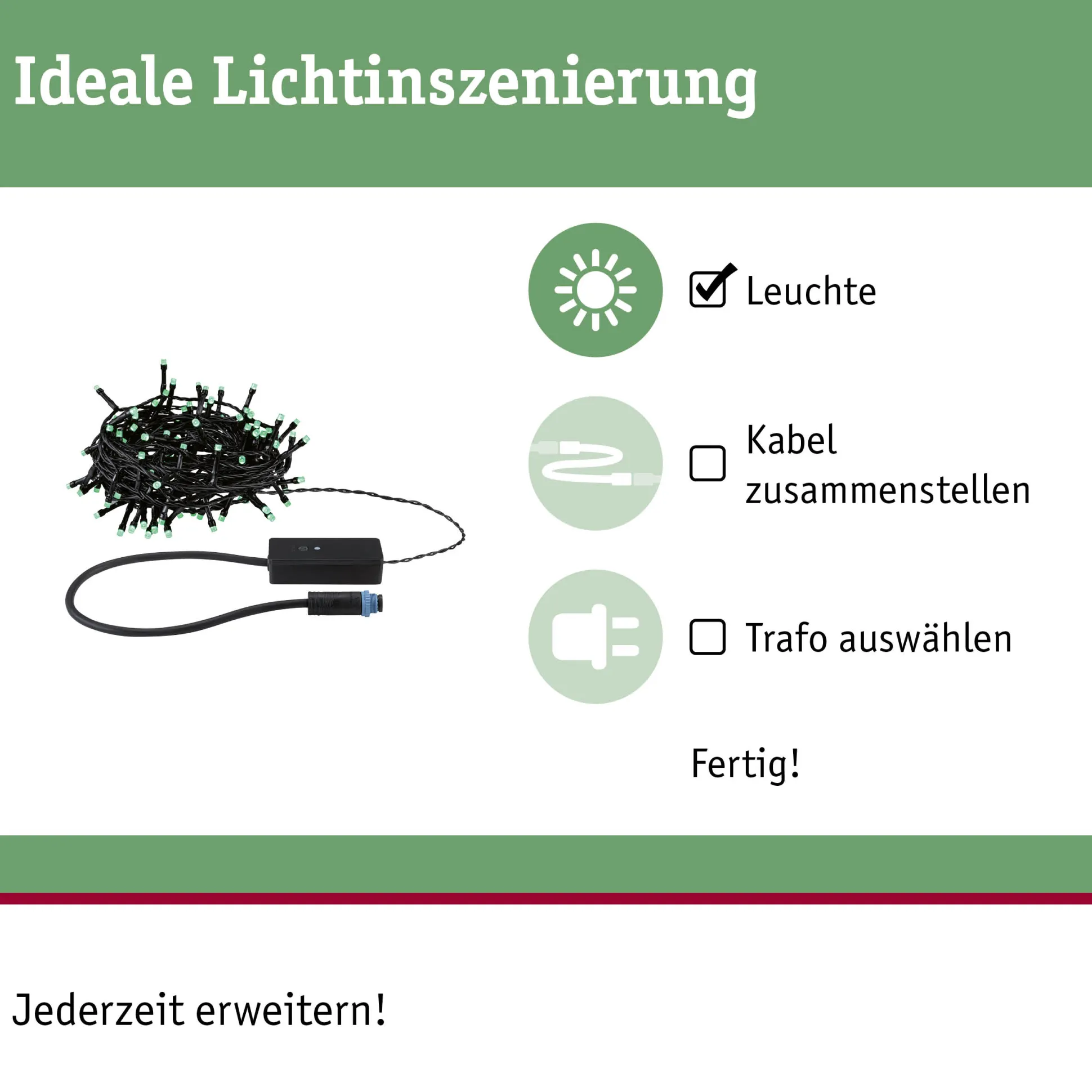 Plug & Shine LED Lichterkette - Yuna RGB 10m