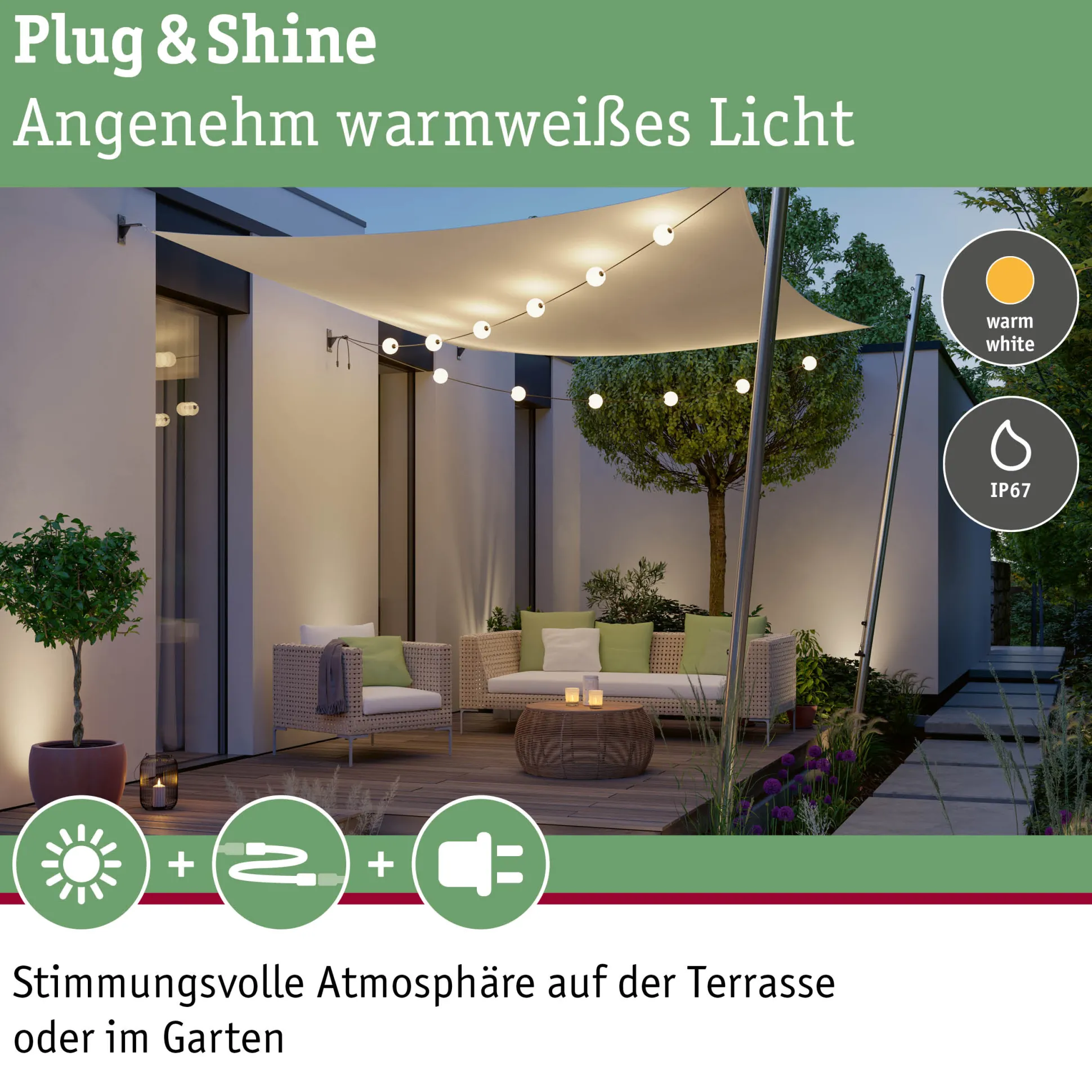 Plug & Shine LED Lichterkette - Naima Basisset