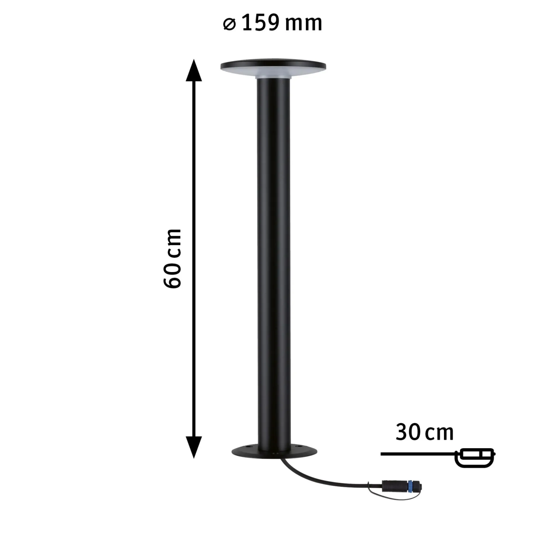Plug & Shine LED Pollerleuchte - Plate Einzelleuchte