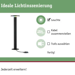 Plug & Shine LED Pollerleuchte Smart Home Zigbee 3.0 - Plate