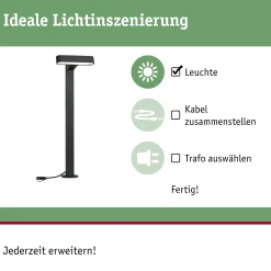 Plug & Shine LED Pollerleuchte - Ito Einzelleuchte Horizontale Ausrichtung